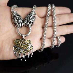Celtic Rune Bear Claw Classic Viking Necklace - Viking Champion